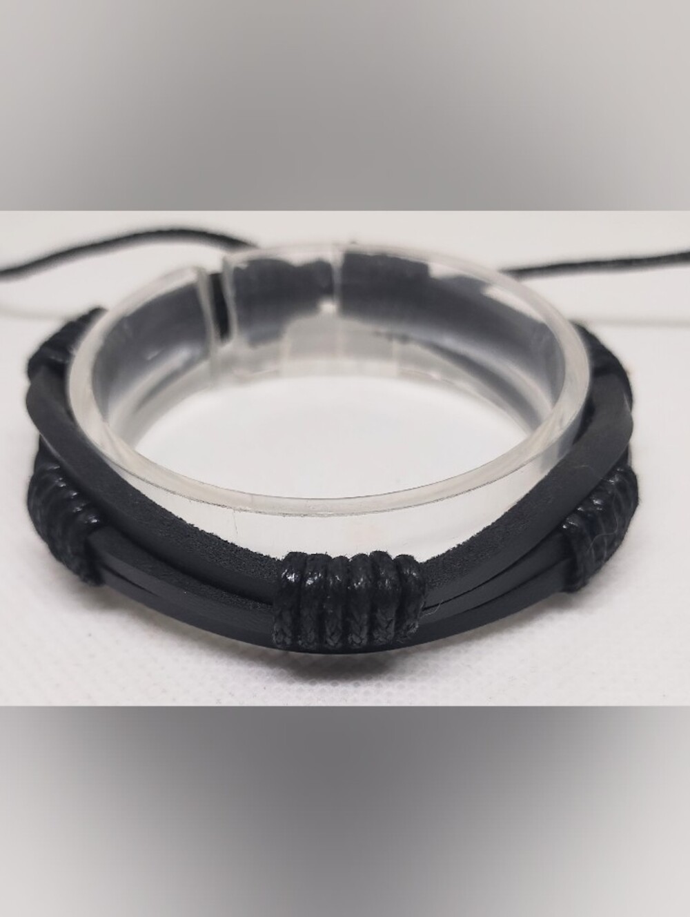 Men's Bracelet Leather‎ Layered Black Jewelry New G23